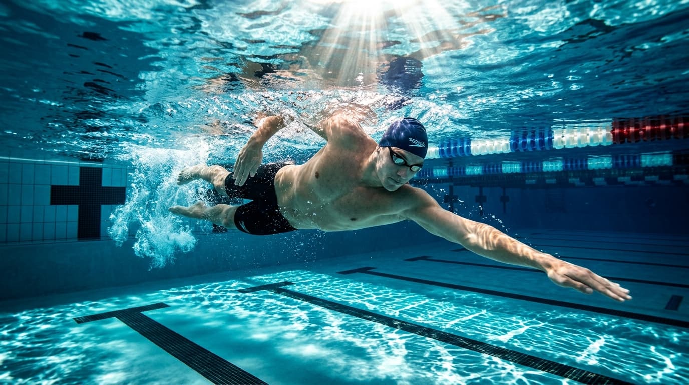 Elite swimmer underwater