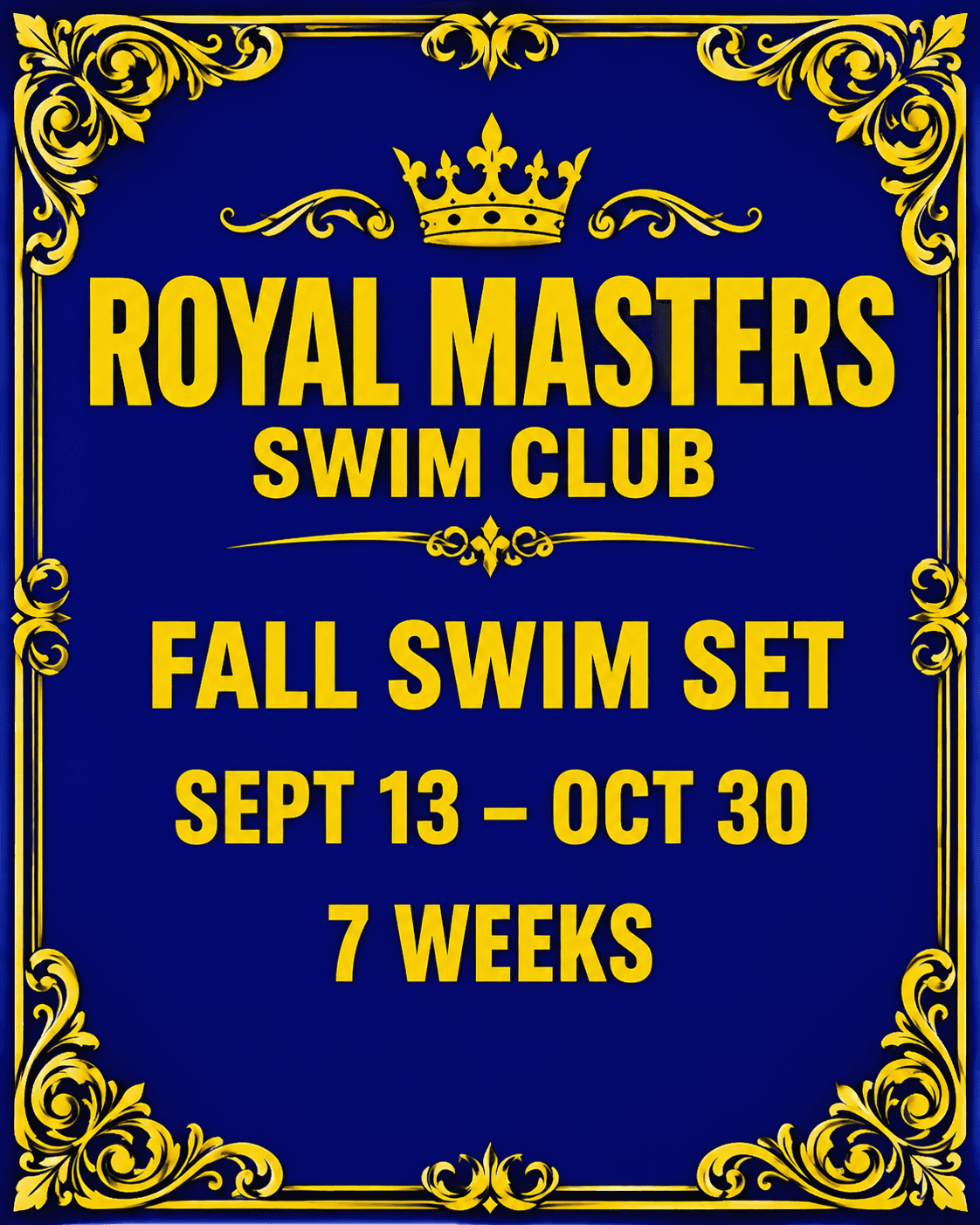 Fall Swim Set 7 Weeks : Sept 13 – Oct 30